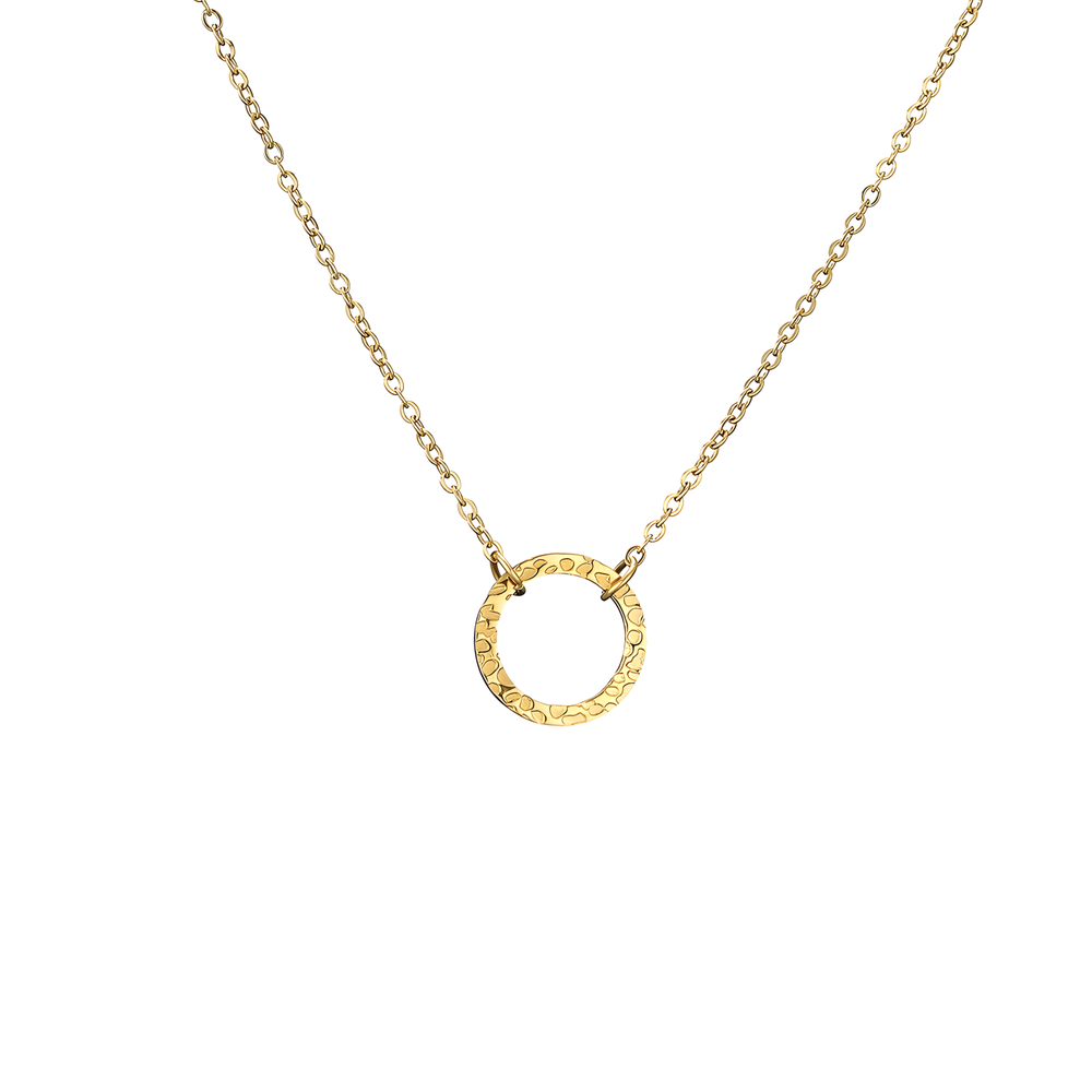 Filigrane Kette mit gemustertem Kreis - Self Love Club