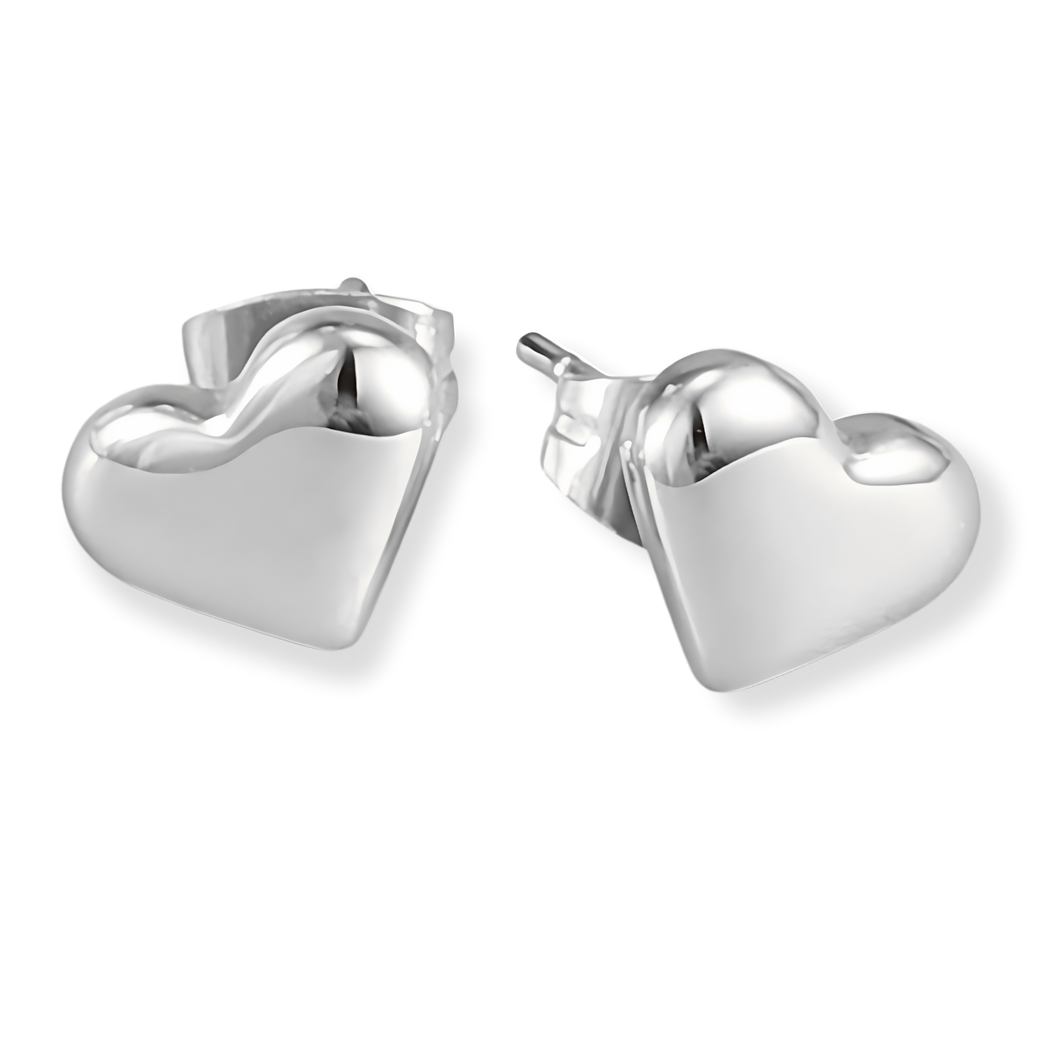 Herz Ohrstecker Abgerundet