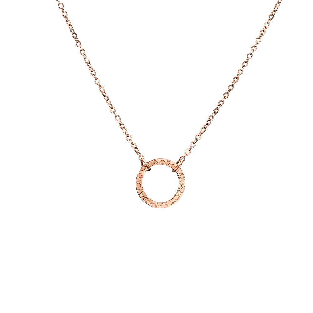 Filigrane Kette mit gemustertem Kreis - Self Love Club